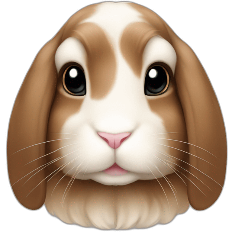 pure brown holland lop bunny emoji