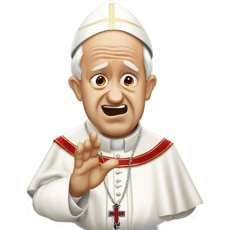 Pope Francis is crying emoji