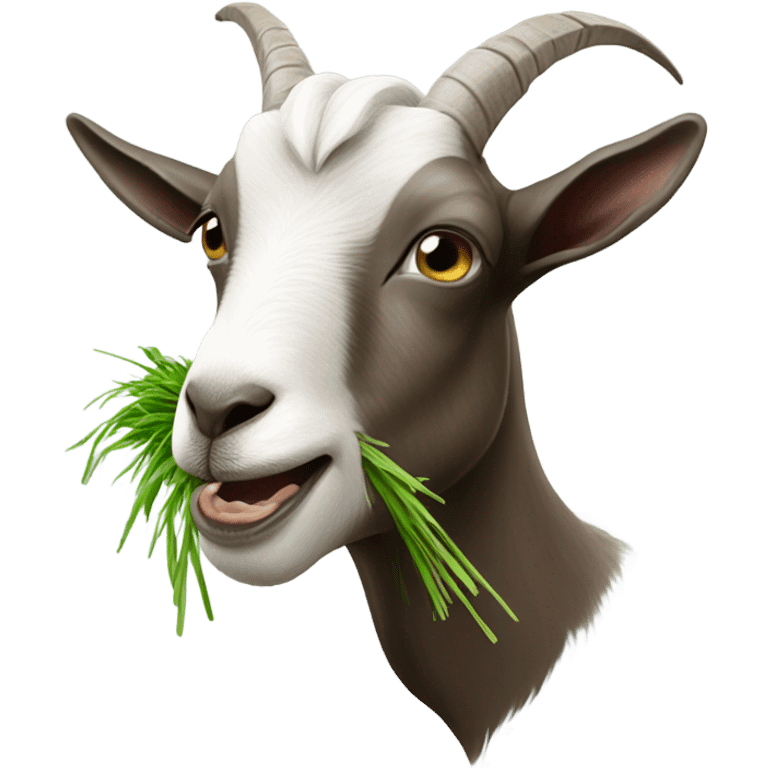 Goat Eating grass emoji