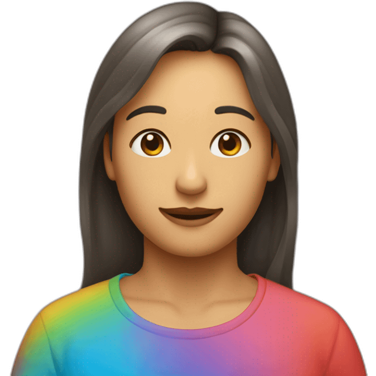 Un cœur avec un dégradé multicolor emoji