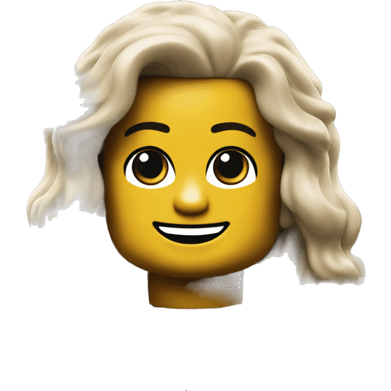 Smiling Lego Minifigure emoji