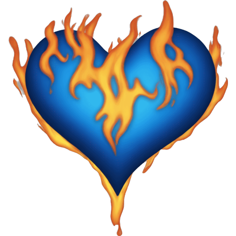 blue heart fire emoji