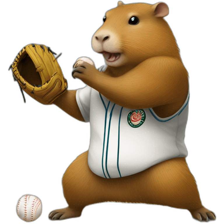 capybara playing baseball emoji