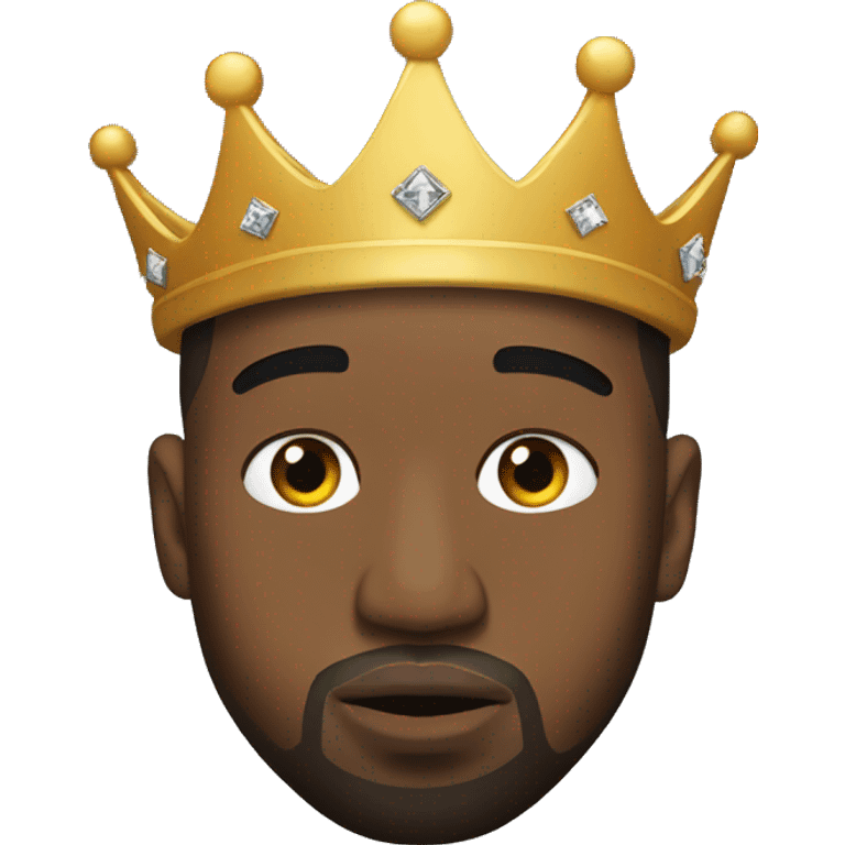 Kanye west wearing a crown emoji