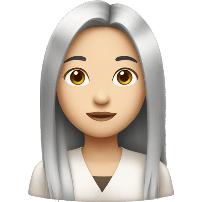 create a east asian girl with straight hair emoji