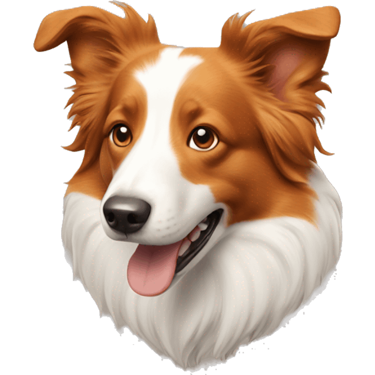 Orange border collie  emoji