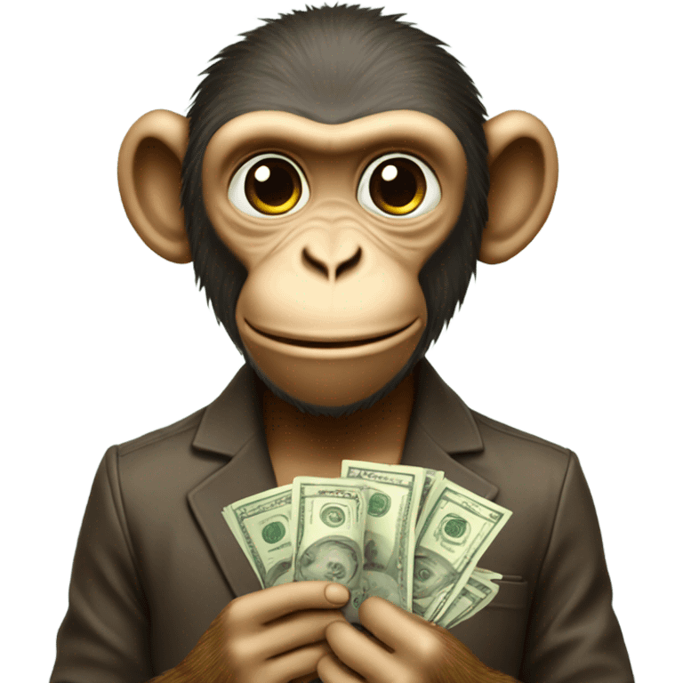 Monkey with money emoji