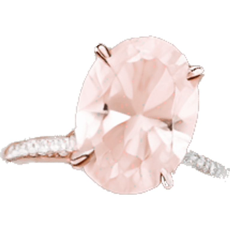 pale pink oval solitaire engagement ring emoji