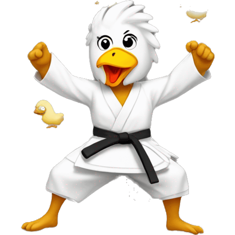 karate female chicken emoji