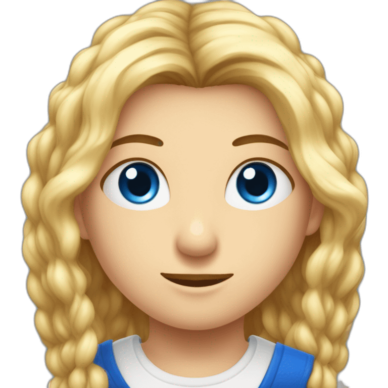 Garçon châtain aux yeux bleus avec sa petite amie blonde aux yeux marrons  emoji