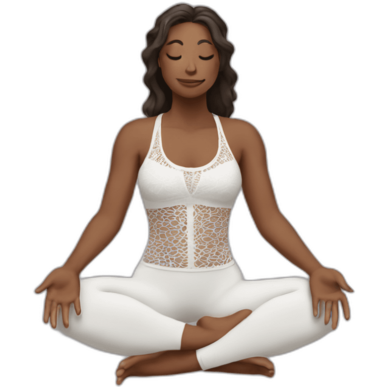 downfacing yoga lace emoji