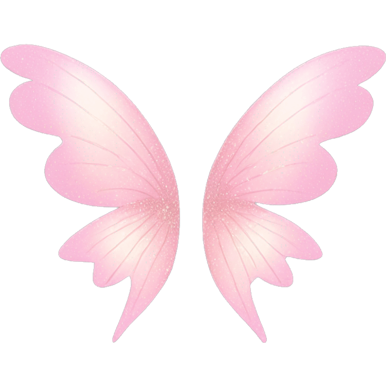 Light pink sparkly fairy wings emoji