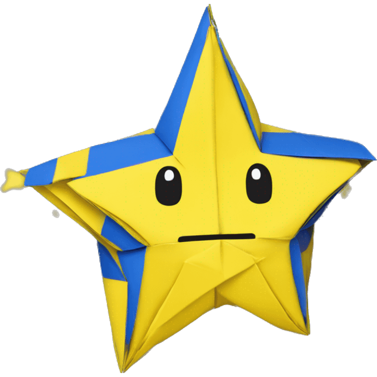 yellow star origami paper mario the origami king emoji