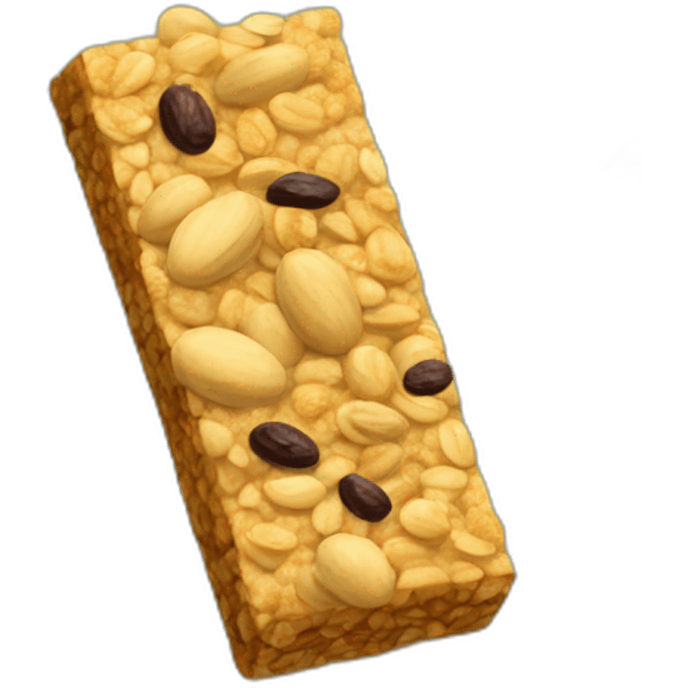 cereal bar with pumpkin seeds, raisins and grains of amaranth emoji