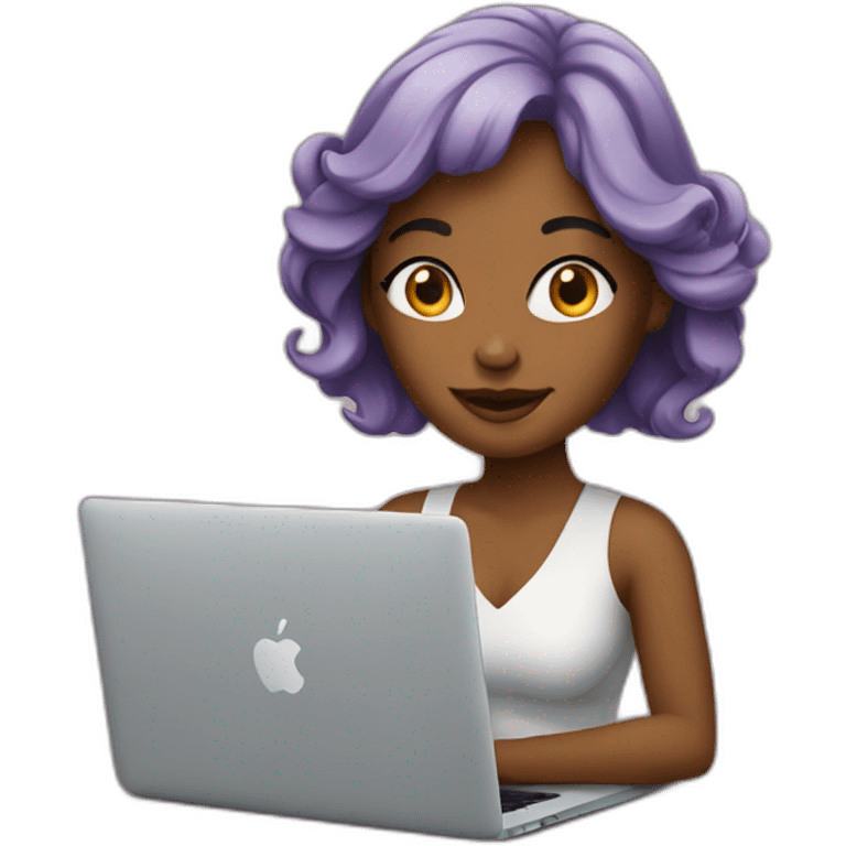 woman con macbook emoji