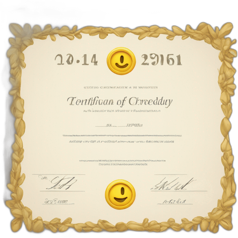 certificate emoji