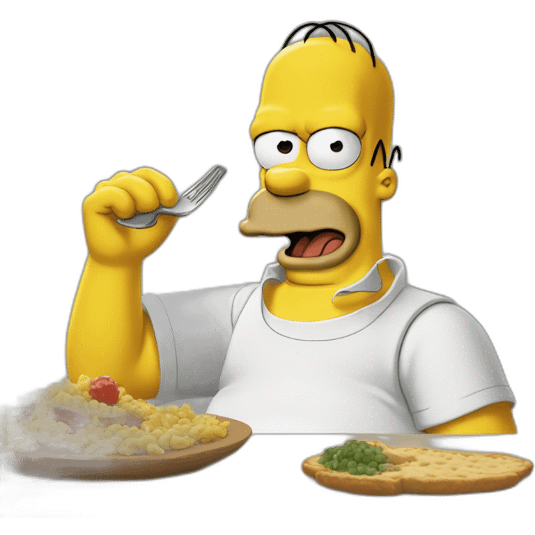 Homer Simpson eating homer simpson emoji