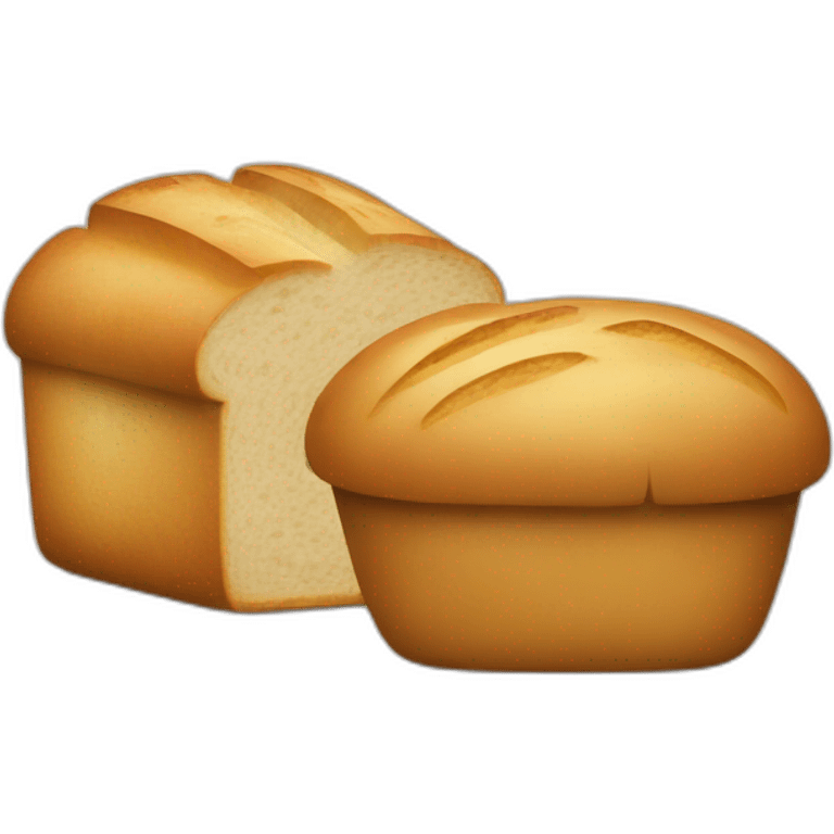 Apple and bread emoji