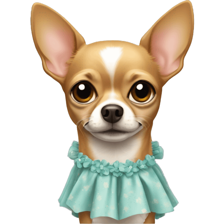 Chihuahua in dress emoji