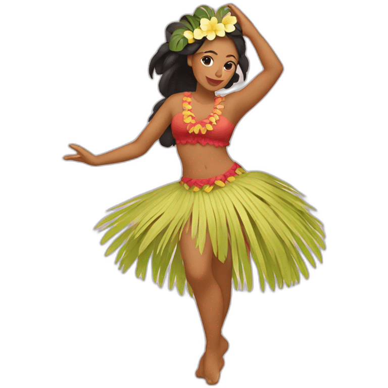 tahitian dance girl emoji