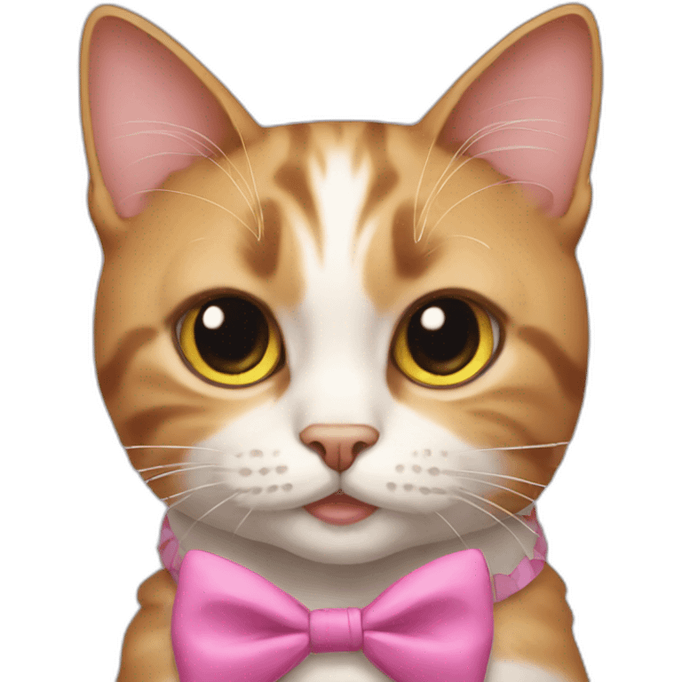 A cat wearing bows  emoji