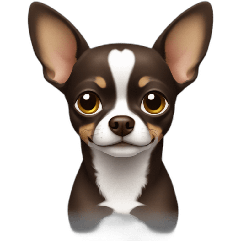 dark brown solid chihuahua emoji