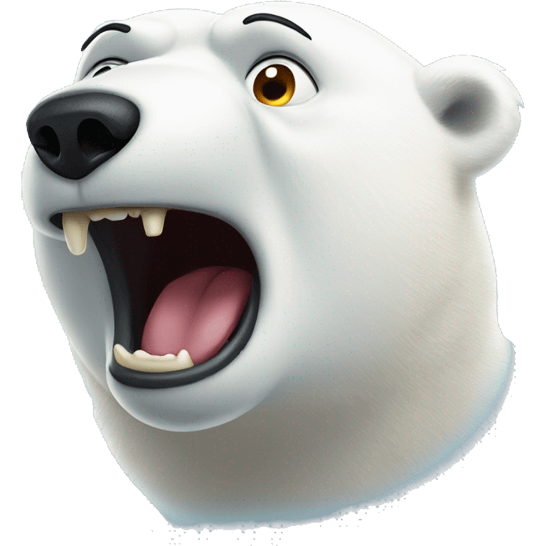 shocked polar bear emoji