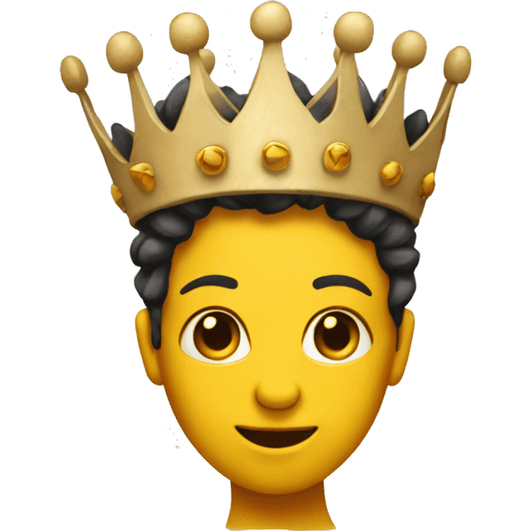 Sassy face with a crown  emoji