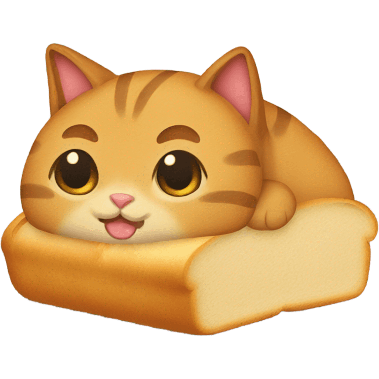 cat as a loaf of bread emoji