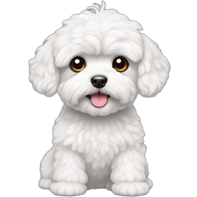 White Maltipoo long ears emoji