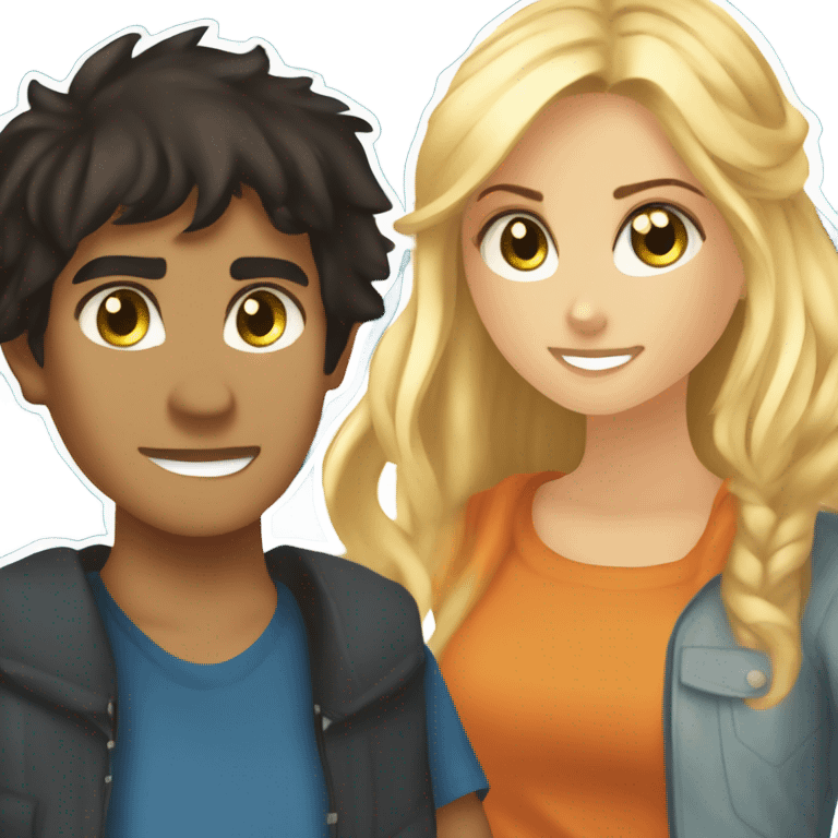 Percy Jackson and Annabeth  emoji