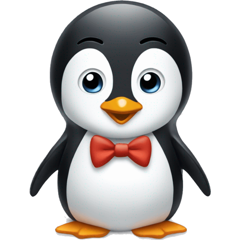 penguin with toot emoji