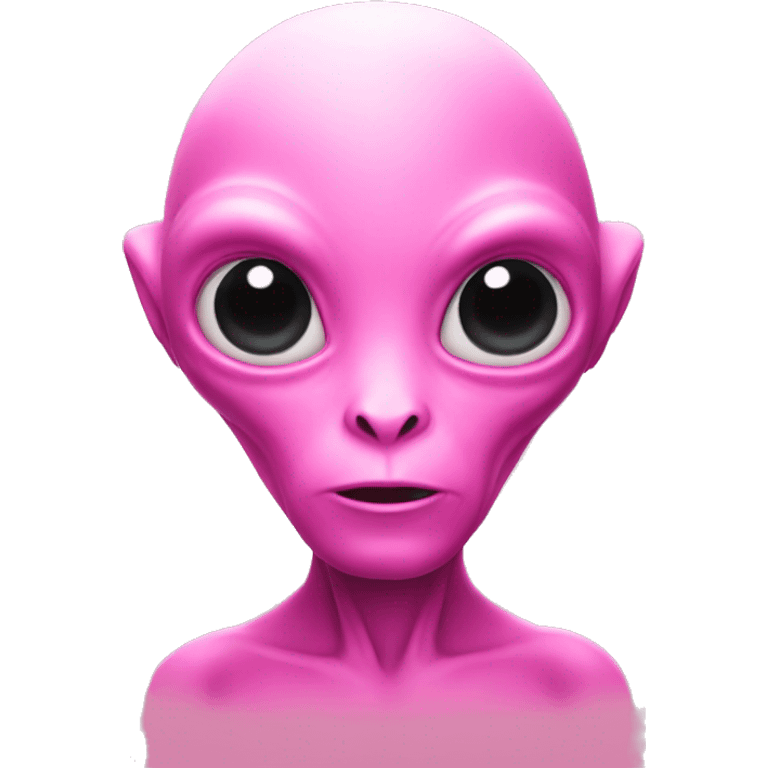 Pink alien emoji