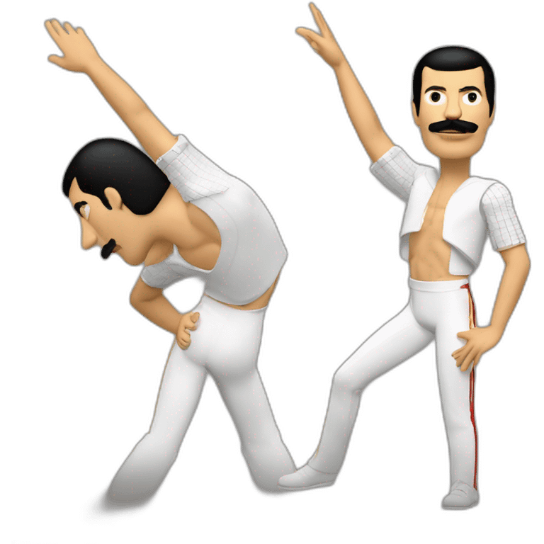 Freddie mercury’s famous pose with arm in the air emoji