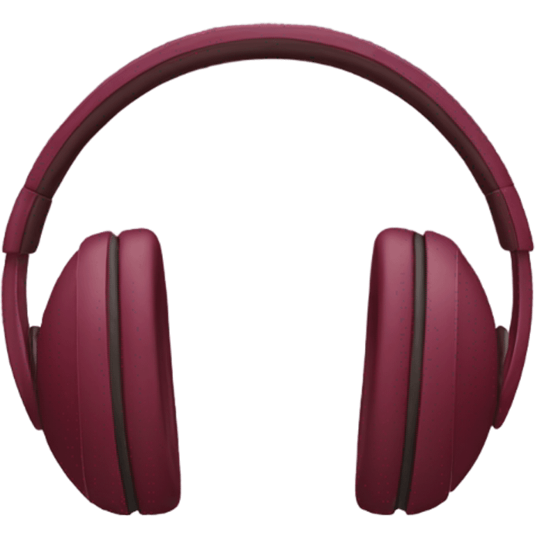 Burgundy wireless headphones  emoji