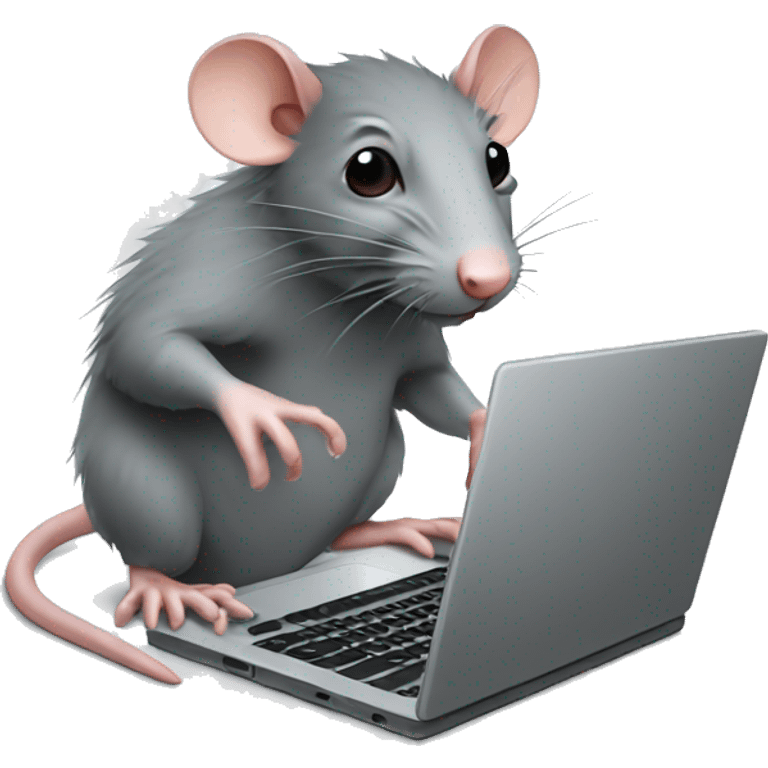 Rat with laptop emoji