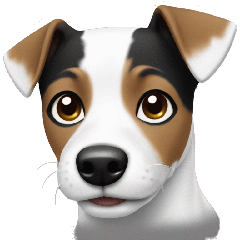 jack russel white and black emoji