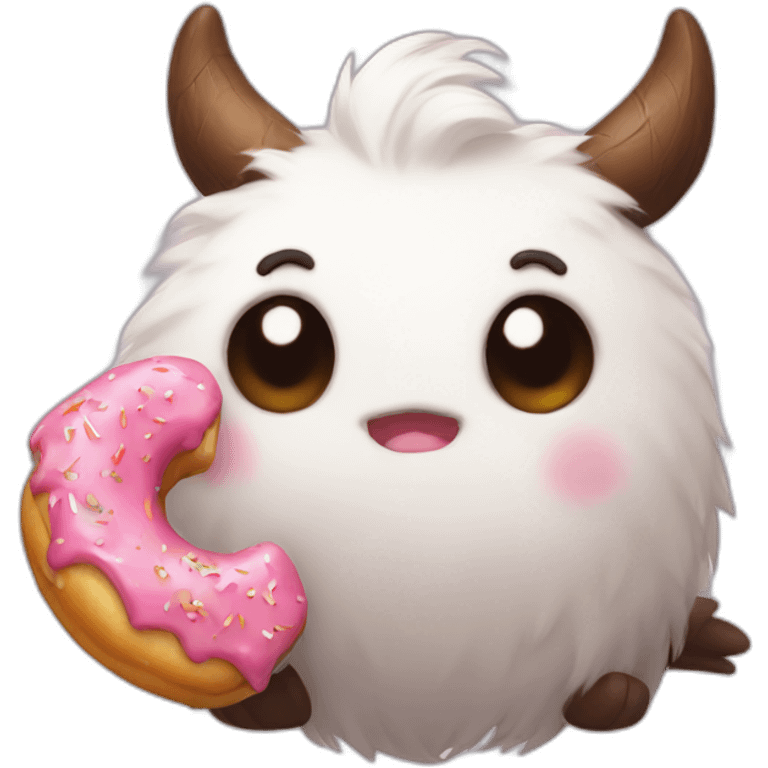 poro from lol eating donut emoji