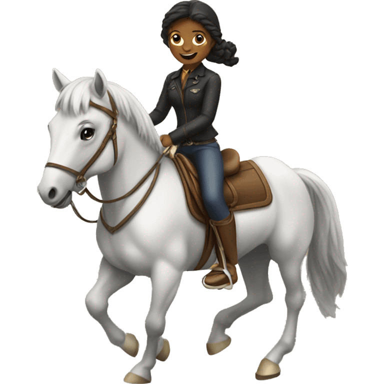 Riding a horse girl emoji