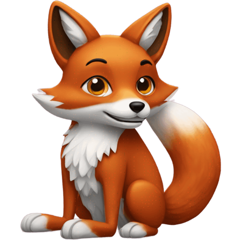 Fox with 1 broken lame leg  emoji