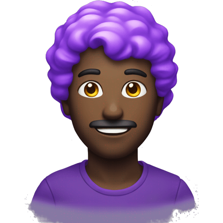 Man with glowing purple aura emoji