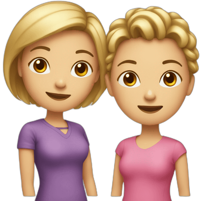 Mum and daugther emoji