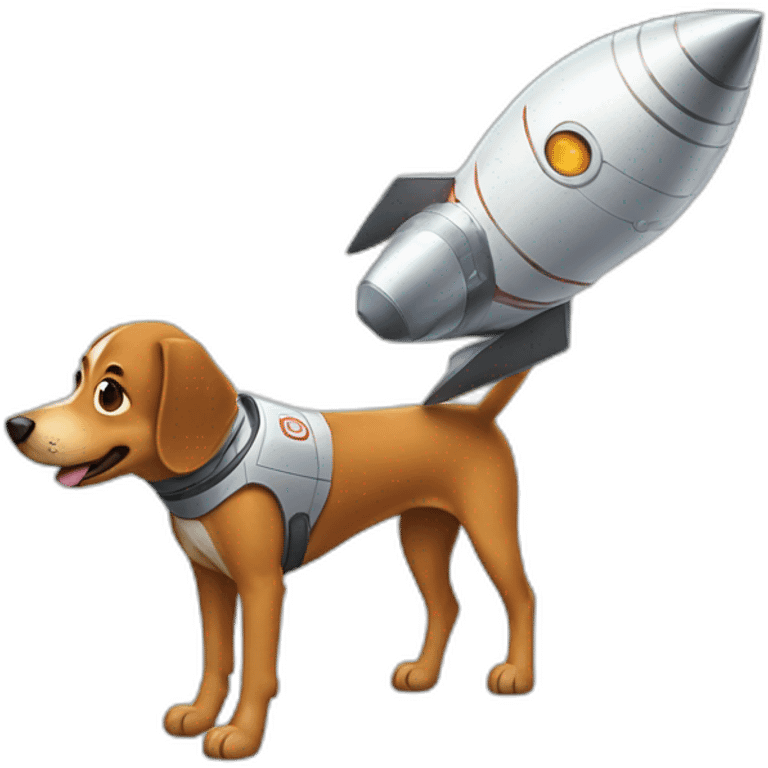 Dog rocket space emoji