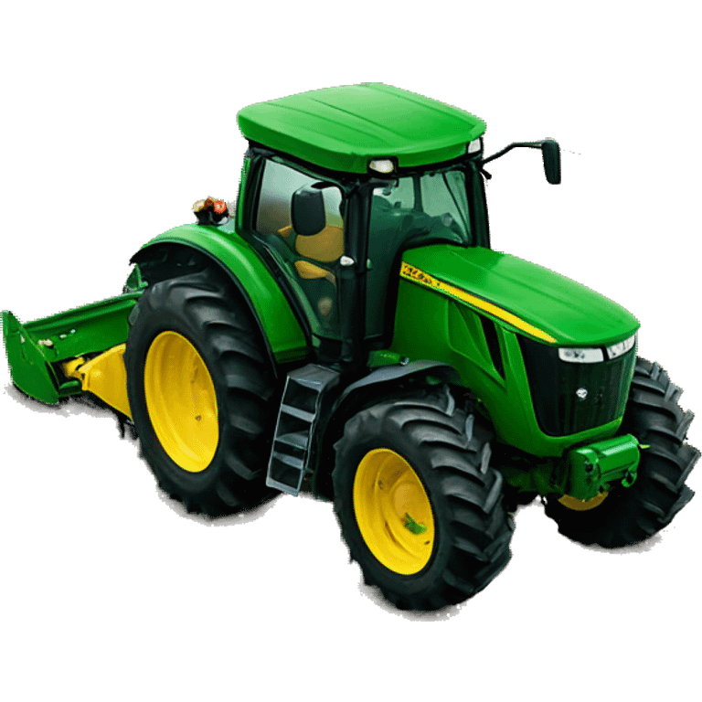 John deer tractor in a field emoji