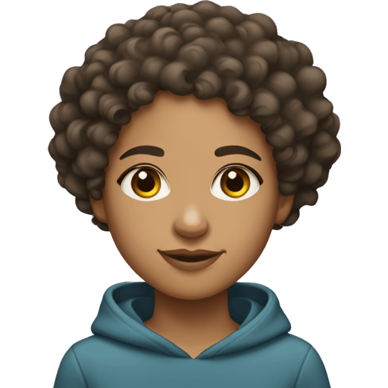 lightskin curly haired girl emoji