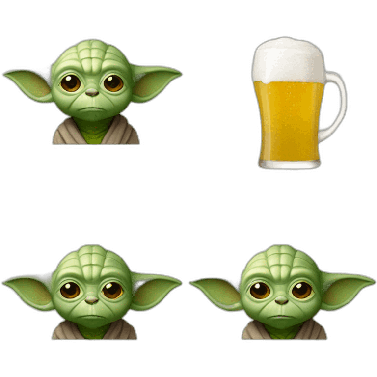 yoda boit une biere emoji