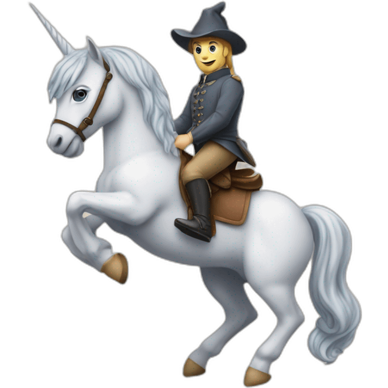 une licorne sur un cheval emoji