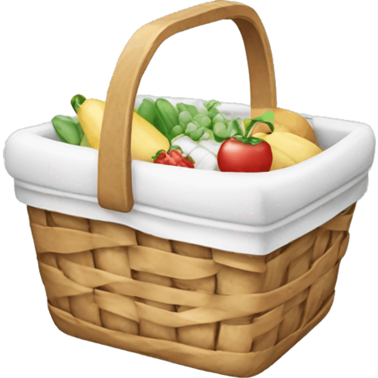 white picnic basket emoji