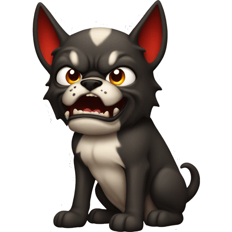 angry devil dog emoji