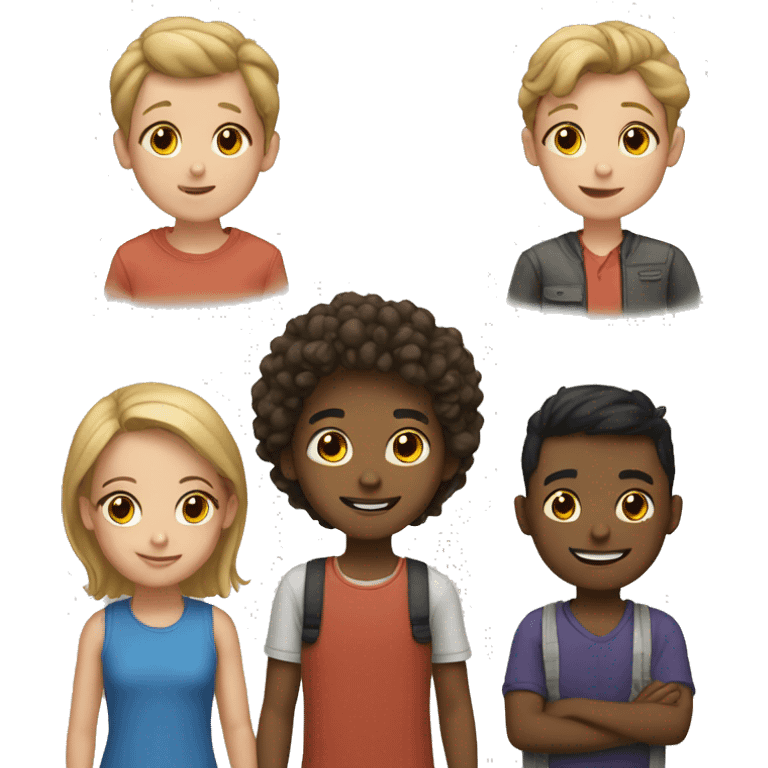 3boys and 2 girls emoji